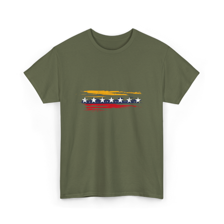 Venezuela Flag Seven Stars Pride T-Shirt - Military Green