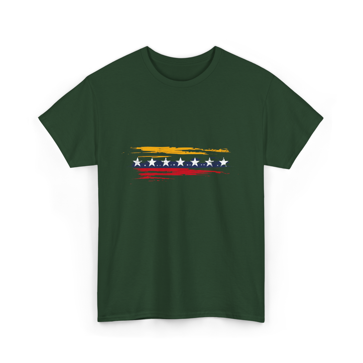 Venezuela Flag Seven Stars Pride T-Shirt - Forest Green