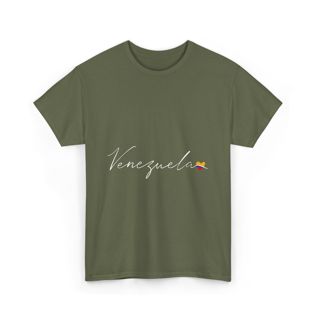 Venezuela Love Flag Pride Venezuelan T-Shirt - Military Green