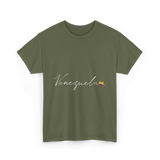 Venezuela Love Flag Pride Venezuelan T-Shirt - Military Green