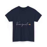 Venezuela Love Flag Pride Venezuelan T-Shirt - Navy