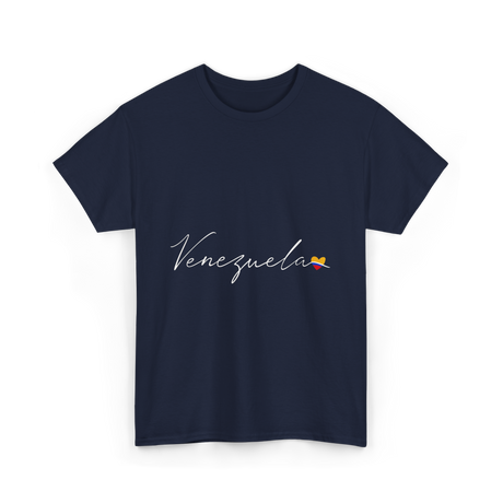 Venezuela Love Flag Pride Venezuelan T-Shirt - Navy