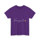 Venezuela Love Flag Pride Venezuelan T-Shirt - Purple