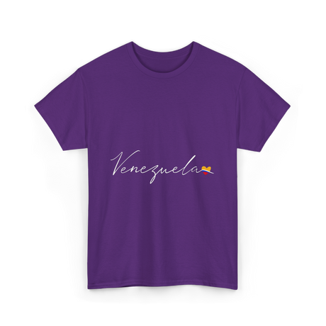 Venezuela Love Flag Pride Venezuelan T-Shirt - Purple