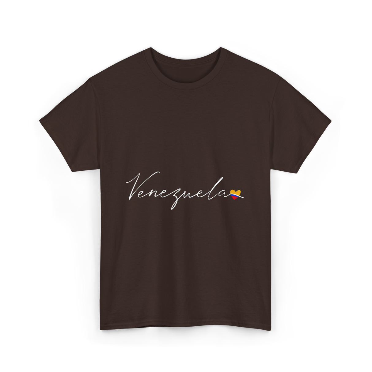 Venezuela Love Flag Pride Venezuelan T-Shirt - Dark Chocolate