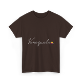 Venezuela Love Flag Pride Venezuelan T-Shirt - Dark Chocolate