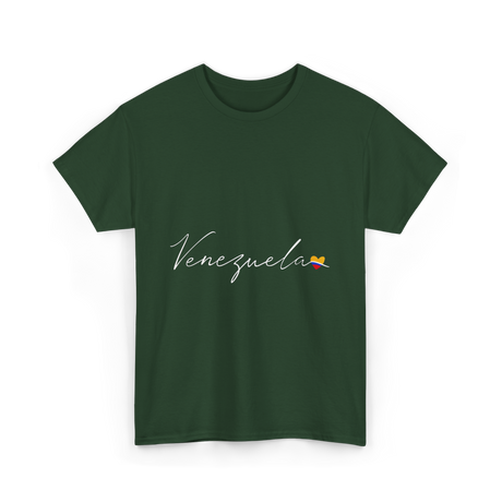 Venezuela Love Flag Pride Venezuelan T-Shirt - Forest Green