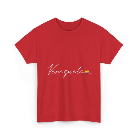 Venezuela Love Venezuelan Heart T-Shirt - Red