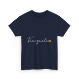 Venezuela Love Venezuelan Heart T-Shirt - Navy