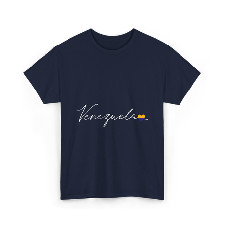 Venezuela Love Venezuelan Heart T-Shirt - Navy