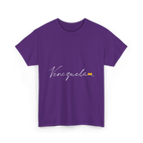 Venezuela Love Venezuelan Heart T-Shirt - Purple