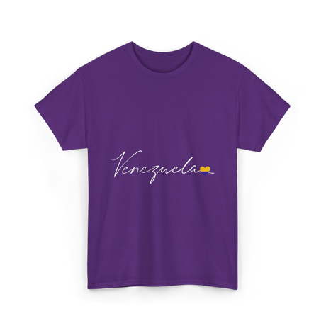 Venezuela Love Venezuelan Heart T-Shirt - Purple