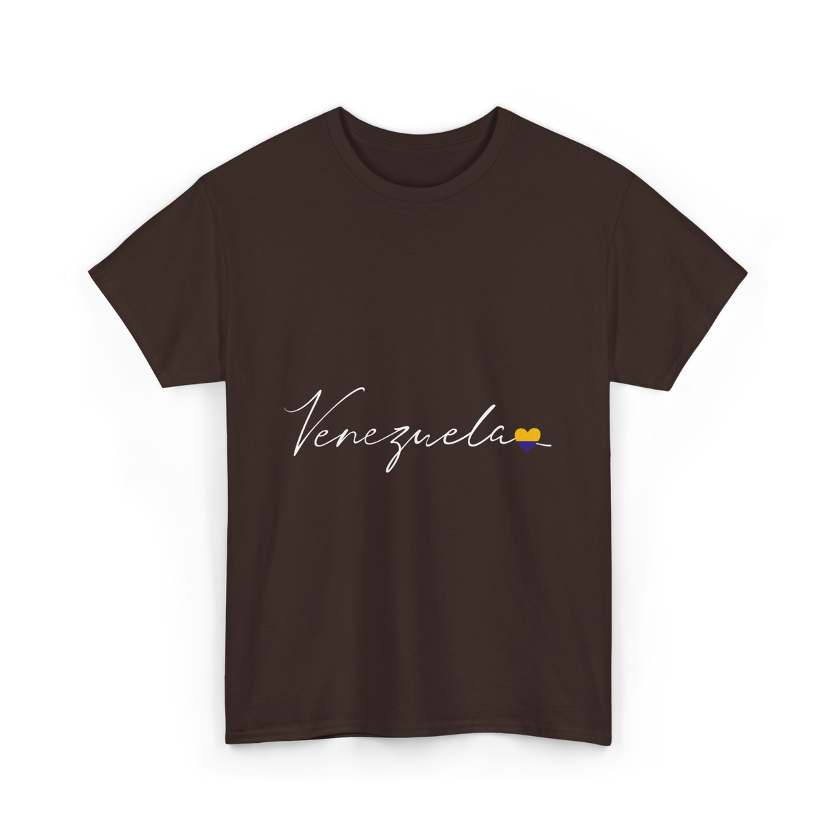 Venezuela Love Venezuelan Heart T-Shirt - Dark Chocolate