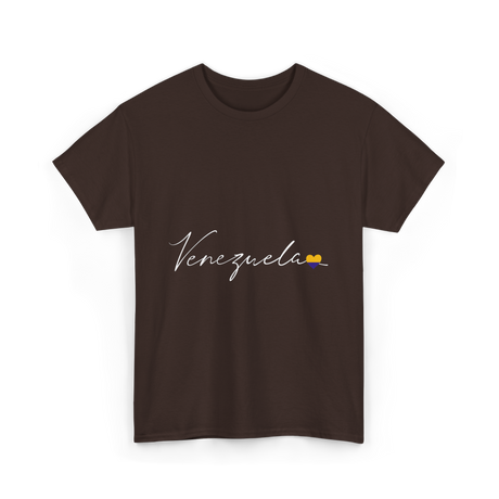 Venezuela Love Venezuelan Heart T-Shirt - Dark Chocolate