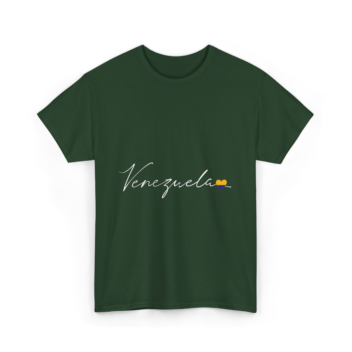 Venezuela Love Venezuelan Heart T-Shirt - Forest Green