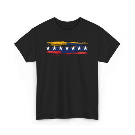 Venezuela Seven Stars Flag Art Patriotism T-Shirt - Black