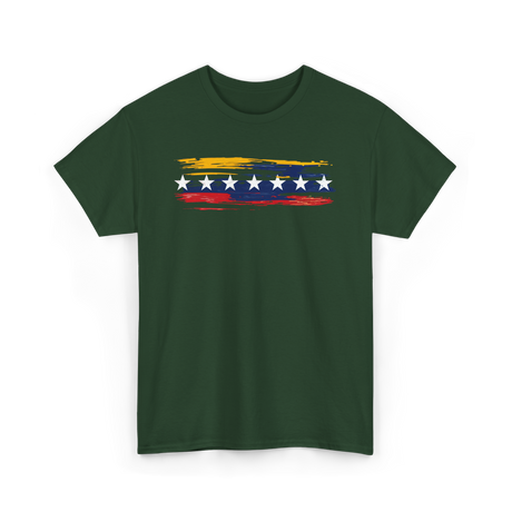 Venezuela Seven Stars Flag Art Patriotism T-Shirt - Forest Green