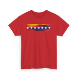 Venezuela Seven Stars Flag Art Patriotism T-Shirt - Red