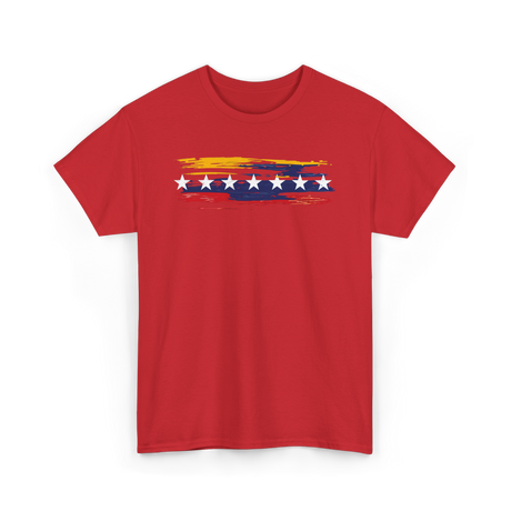 Venezuela Seven Stars Flag Art Patriotism T-Shirt - Red