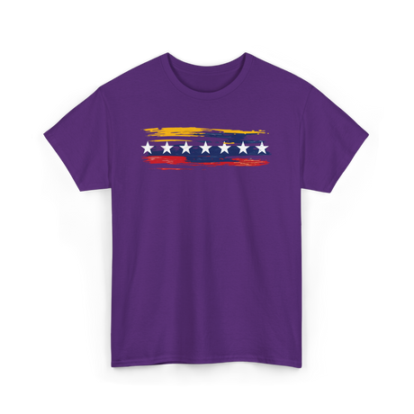 Venezuela Seven Stars Flag Art Patriotism T-Shirt - Purple