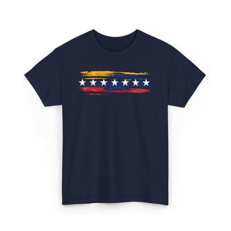 Venezuela Seven Stars Flag Art Patriotism T-Shirt - Navy