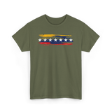 Venezuela Seven Stars Flag Art Patriotism T-Shirt - Military Green