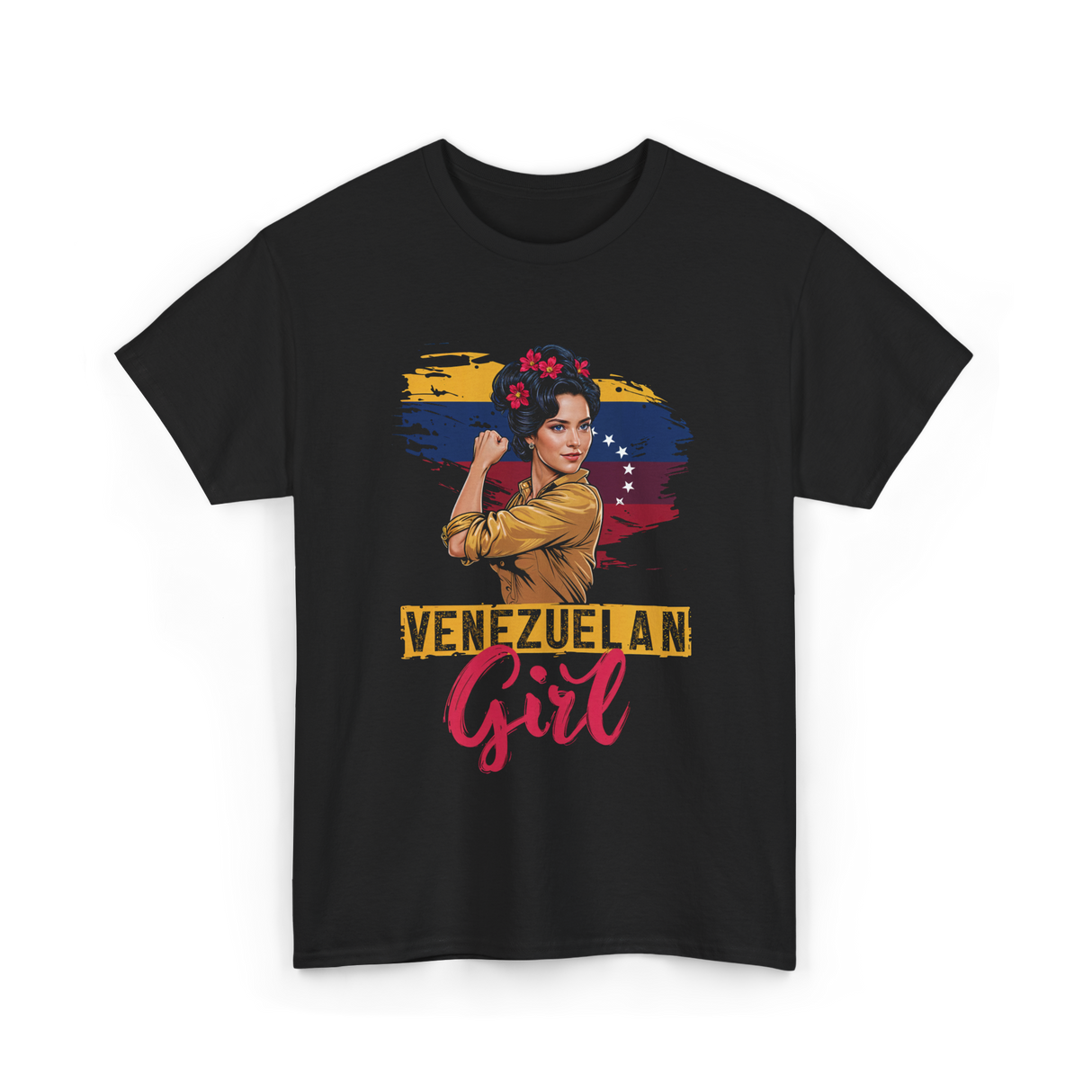 Venezuelan Girl Latin American Heritage T-Shirt - Black