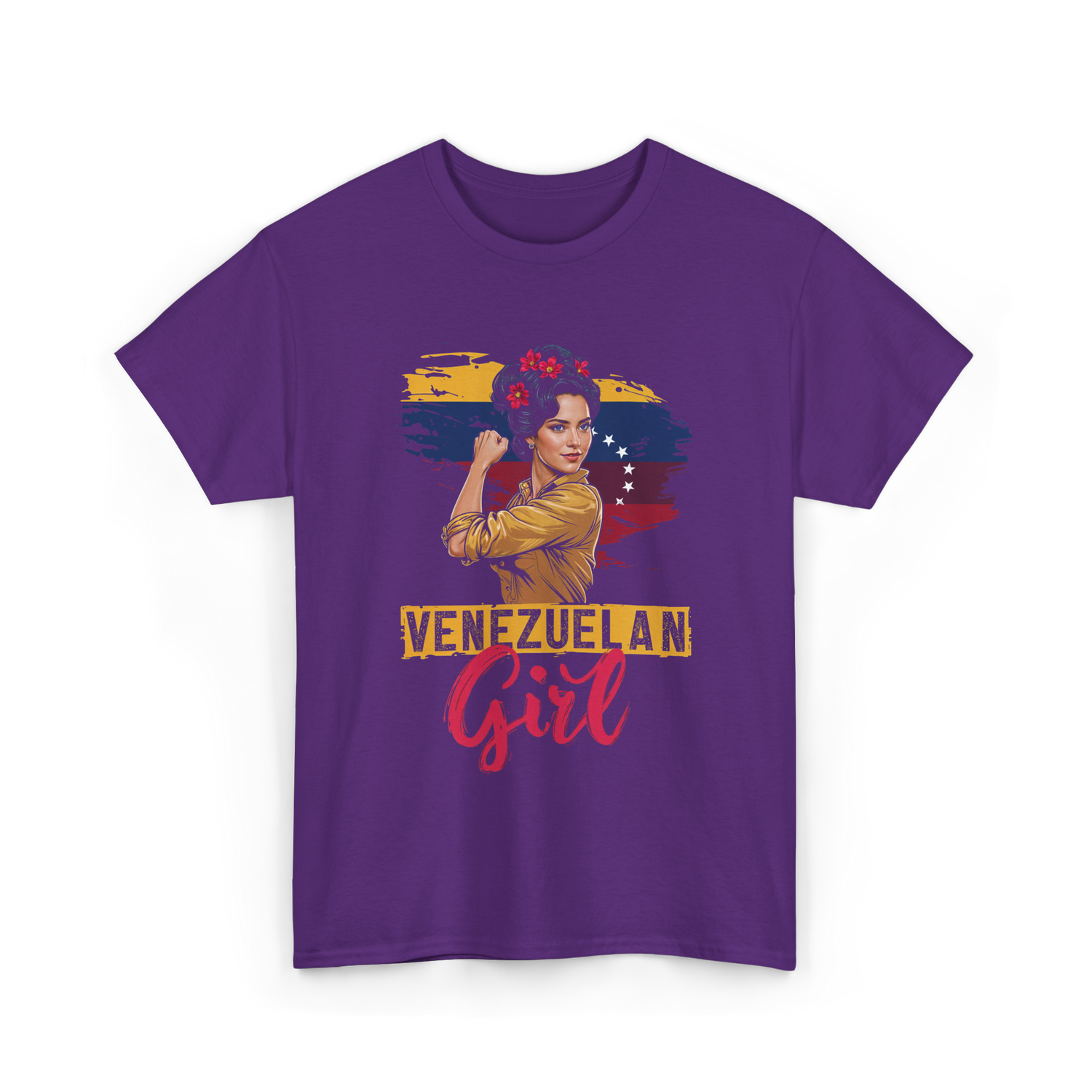 Venezuelan Girl Latin American Heritage T-Shirt - Purple