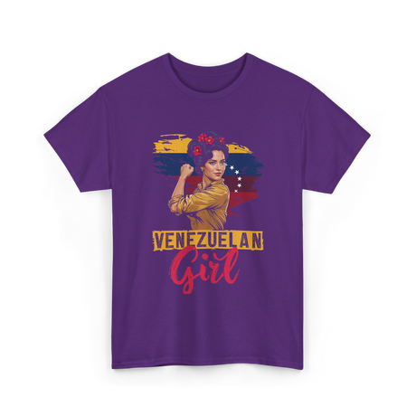 Venezuelan Girl Latin American Heritage T-Shirt - Purple
