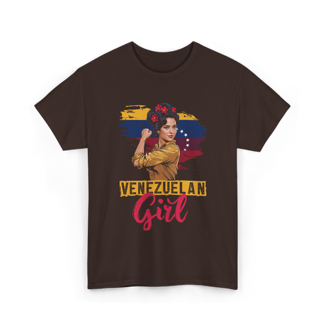 Venezuelan Girl Latin American Heritage T-Shirt - Dark Chocolate
