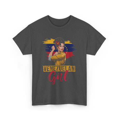 Venezuelan Girl Proud Venezuela T-Shirt - Dark Heather