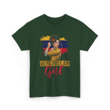 Venezuelan Girl Proud Venezuela T-Shirt - Forest Green