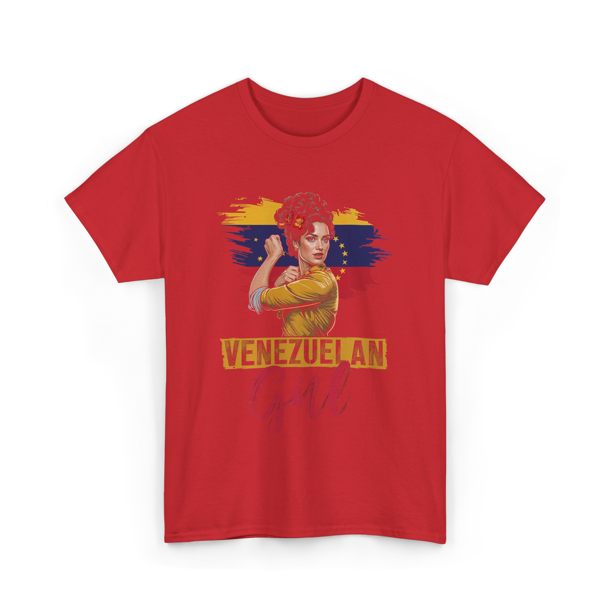 Venezuelan Girl Proud Venezuela T-Shirt - Red