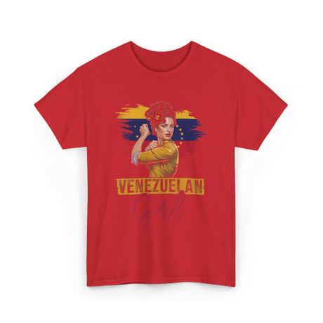 Venezuelan Girl Proud Venezuela T-Shirt - Red