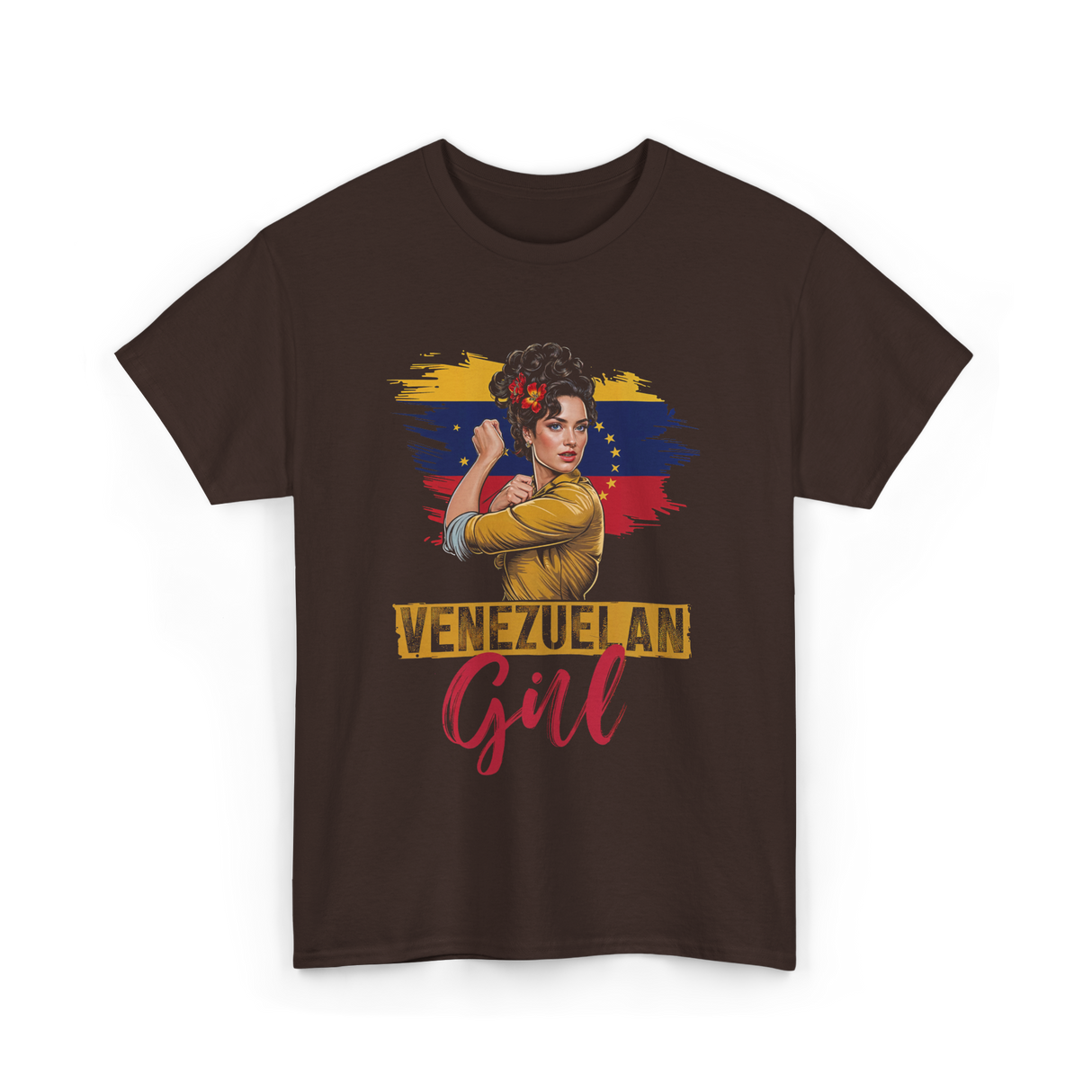 Venezuelan Girl Proud Venezuela T-Shirt - Dark Chocolate