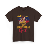 Venezuelan Girl Proud Venezuela T-Shirt - Dark Chocolate