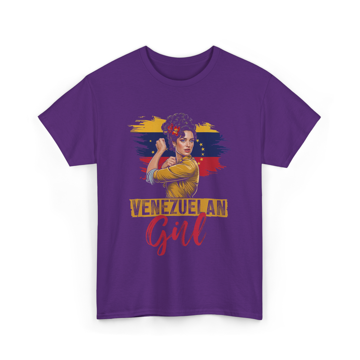 Venezuelan Girl Proud Venezuela T-Shirt - Purple