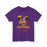 Venezuelan Girl Proud Venezuela T-Shirt - Purple