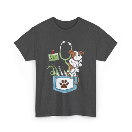 Vet Tech Dog Veterinarian T-Shirt - Dark Heather