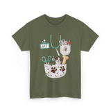 Vet Tech Love Animals Care T-Shirt - Military Green