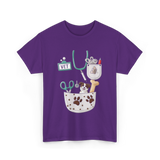 Vet Tech Love Animals Care T-Shirt - Purple