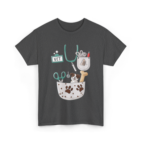 Vet Tech Love Animals Care T-Shirt - Dark Heather