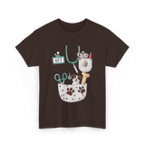 Vet Tech Love Animals Care T-Shirt - Dark Chocolate