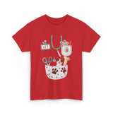 Vet Tech Love Animals Care T-Shirt - Red