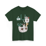 Vet Tech Love Animals Care T-Shirt - Forest Green