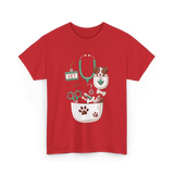 Vet Tools and Pets Veterinary T-Shirt - Red