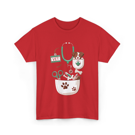 Vet Tools and Pets Veterinary T-Shirt - Red