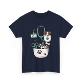 Vet Tools and Pets Veterinary T-Shirt - Navy