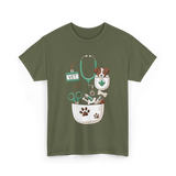 Vet Tools and Pets Veterinary T-Shirt - Military Green