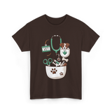 Vet Tools and Pets Veterinary T-Shirt - Dark Chocolate